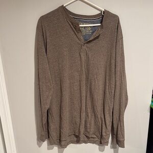 Heather Brown Henley Shirt